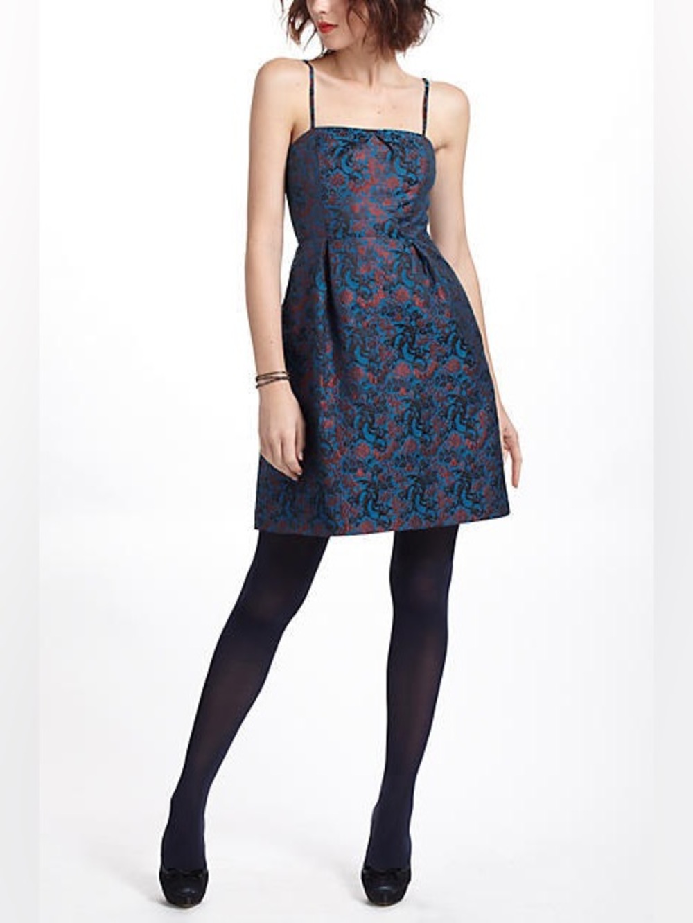 Anthropologie Leifnotes Paprika Brocade Dress